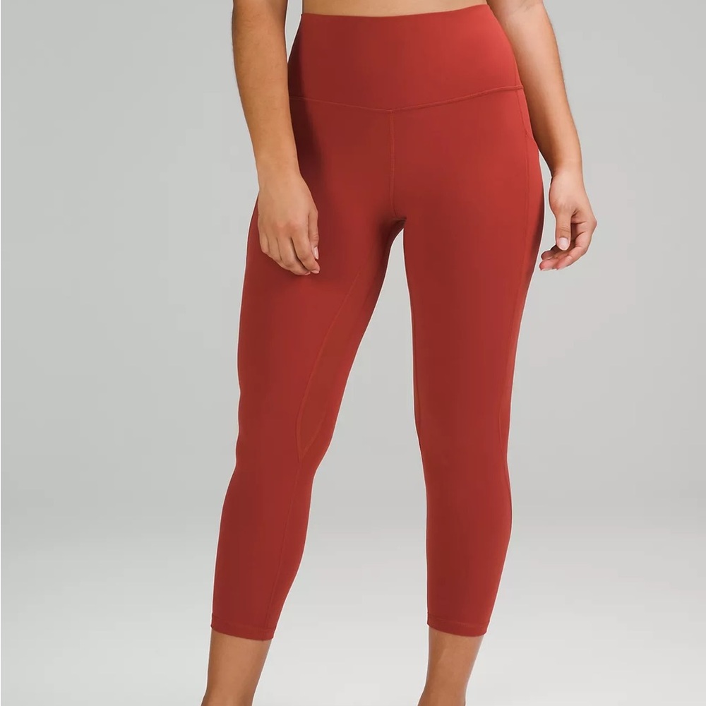 NWT lululemon Align High Rise Pant with Pockets in Cayenne 25”